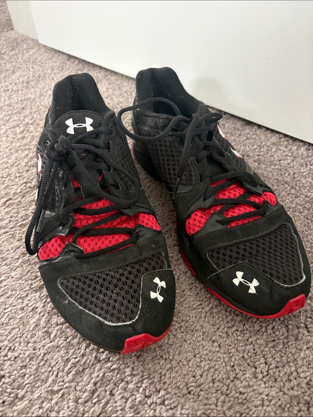 Under Armour Men’s Black and Red Athletic Training Shoes